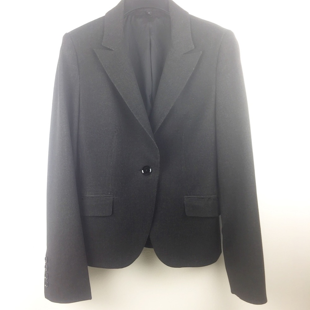 Express Notched Collar One Button Blazer